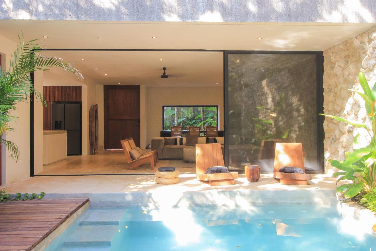 Elegant Boho Style Villa Jungle Views In Rooftop Deck & Outstanding Raw Pool In Holistika Tulum Exterior photo
